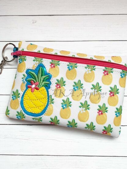 ITH Pineapple Zipper Pouch Embroidery Design - Image 2