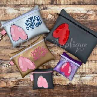 ITH Ballet Slipper Zipper Pouch Embroidery Design