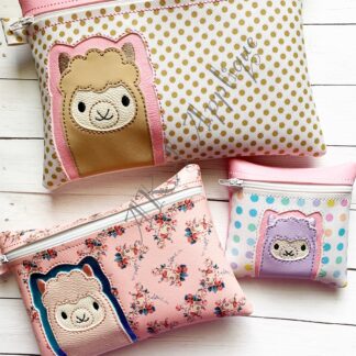ITH Lucy Llama Zipper Pouch Embroidery Design