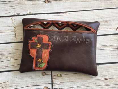 ITH Spring Tulip Cross Zipper Pouch Embroidery Design - Image 5