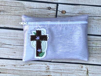 ITH Spring Tulip Cross Zipper Pouch Embroidery Design - Image 2