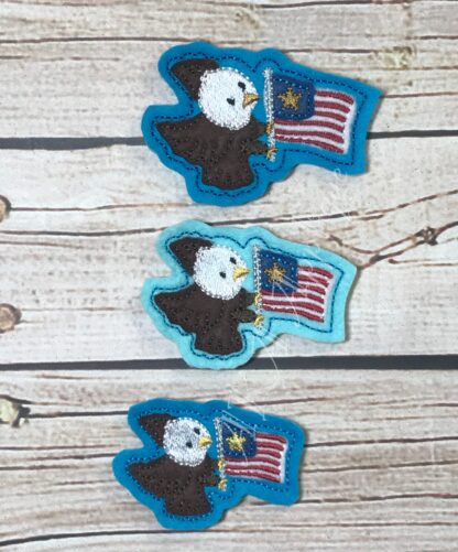 Eagle Flag Feltie Embroidery Design - Image 2