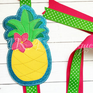 Pineapple Clip Keeper-Bow Holder ITH Embroidery Design