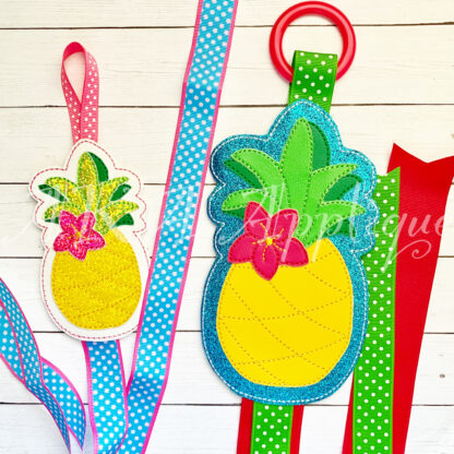 Pineapple Clip Keeper-Bow Holder ITH Embroidery Design - Image 2
