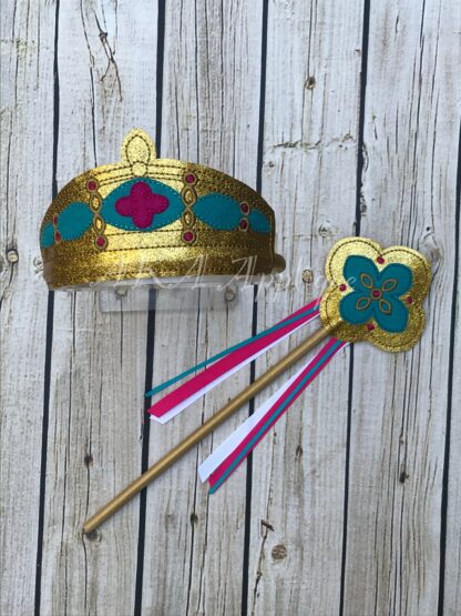 ITH Arabian Princess II Headband Tiara Slider Embroidery Design - Image 4