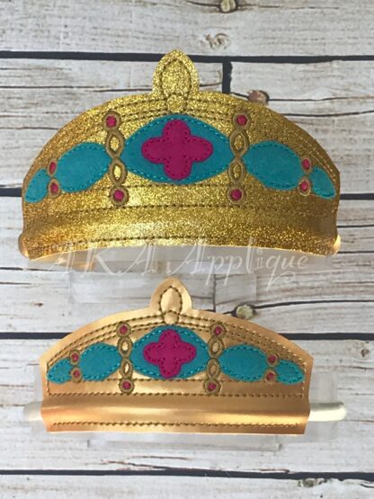 ITH Arabian Princess II Headband Tiara Slider Embroidery Design - Image 3