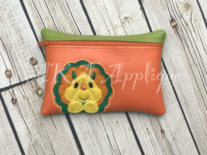 ITH Peeking Sarah Triceratops Zipper Pouch Embroidery Design - Image 3