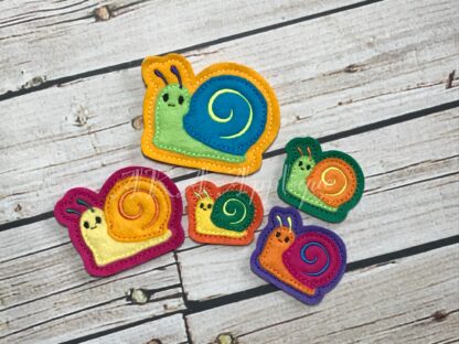 Sheldon Snail Feltie Embroidery Design - Image 2