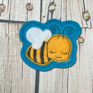 Barbara Bee Background Feltie Embroidery Design