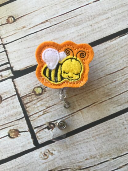 Barbara Bee Background Feltie Embroidery Design - Image 3