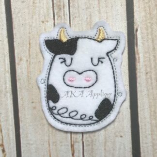 Cow Doodle Feltie Embroidery Design