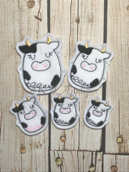 Cow Doodle Feltie Embroidery Design - Image 2