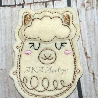 Llama Doodle Feltie Embroidery Design