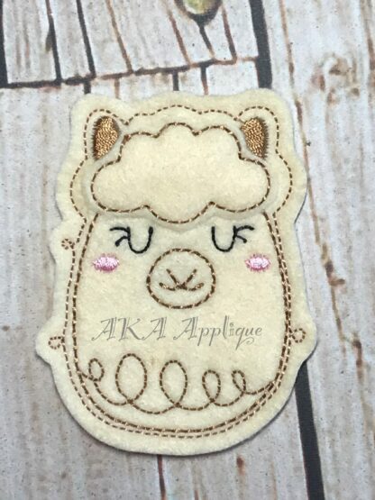 Llama Doodle Feltie Embroidery Design