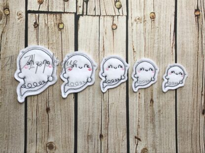Ghost Doodle Feltie Embroidery Design - Image 3
