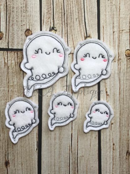 Ghost Doodle Feltie Embroidery Design - Image 2