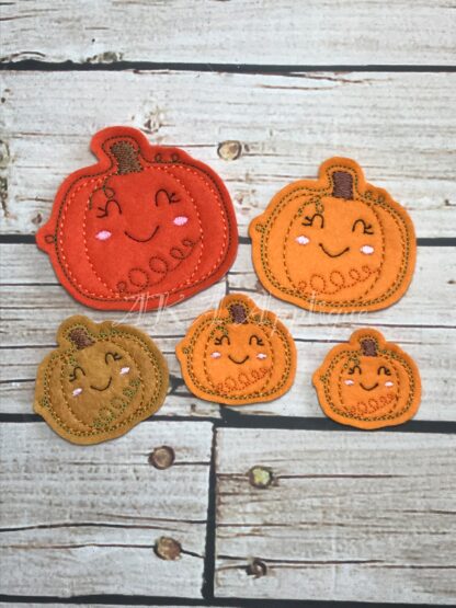 Pumpkin Doodle Feltie Embroidery Design - Image 2