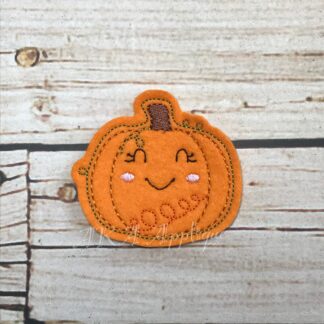 Pumpkin Doodle Feltie Embroidery Design