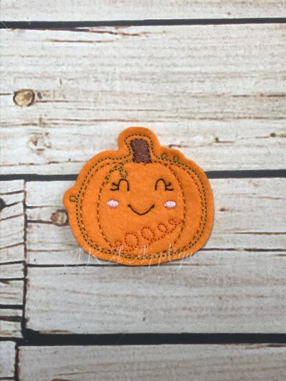 Pumpkin Doodle Feltie Embroidery Design