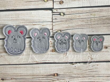 Mouse Doodle Feltie Embroidery Design - Image 3