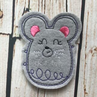 Mouse Doodle Feltie Embroidery Design