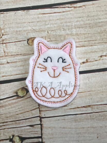 Cat Doodle Feltie Embroidery Design - Image 4