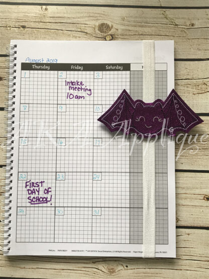 ITH Bat Doodle Headband_Planner Slider Embroidery Design - Image 2