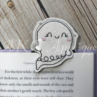Peeking Ghost Doodle Bookmark ITH Embroidery Design